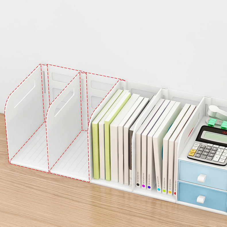 Contemporary Style Bookcase Plastic Bookshelf for Office and Dormitory