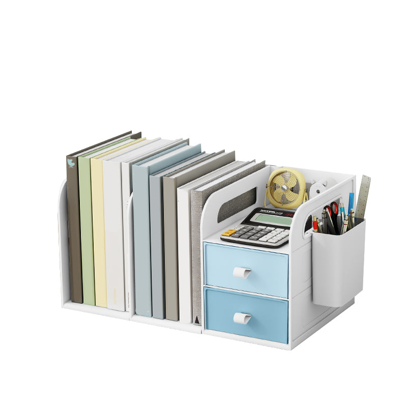 Contemporary Style Bookcase Plastic Bookshelf for Office and Dormitory