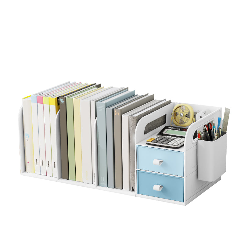 Contemporary Style Bookcase Plastic Bookshelf for Office and Dormitory