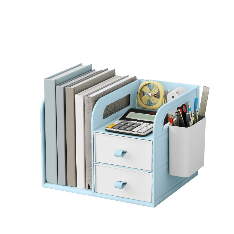 Contemporary Style Bookcase Plastic Bookshelf for Office and Dormitory