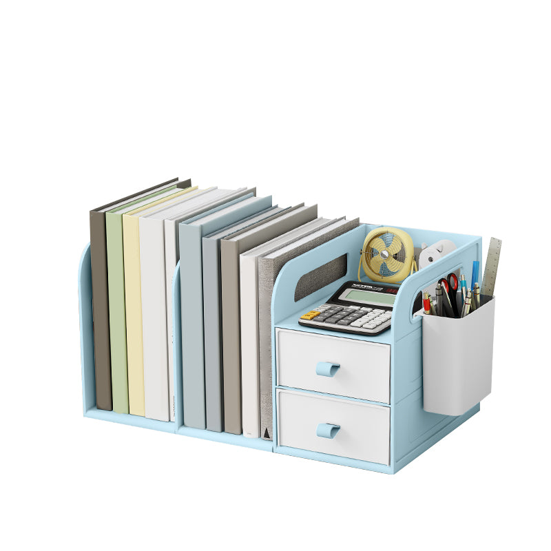 Contemporary Style Bookcase Plastic Bookshelf for Office and Dormitory