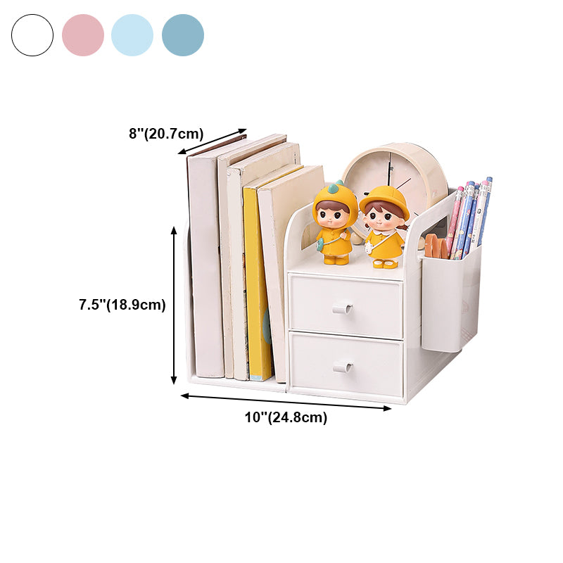 Contemporary Style Bookcase Plastic Bookshelf for Office and Dormitory