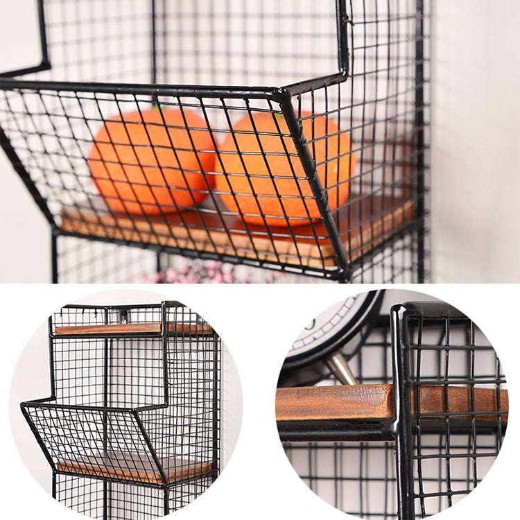 3/4-Shelf Industrial Wall Unit Bookshelf Iron Frame Pine Wood Bookshelf