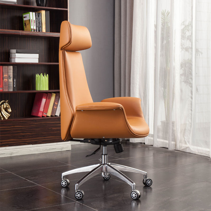 Modern Executive Chair Leather Swivel Tilt Mechanism Managers Chair
