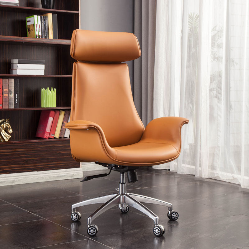 Modern Executive Chair Leather Swivel Tilt Mechanism Managers Chair