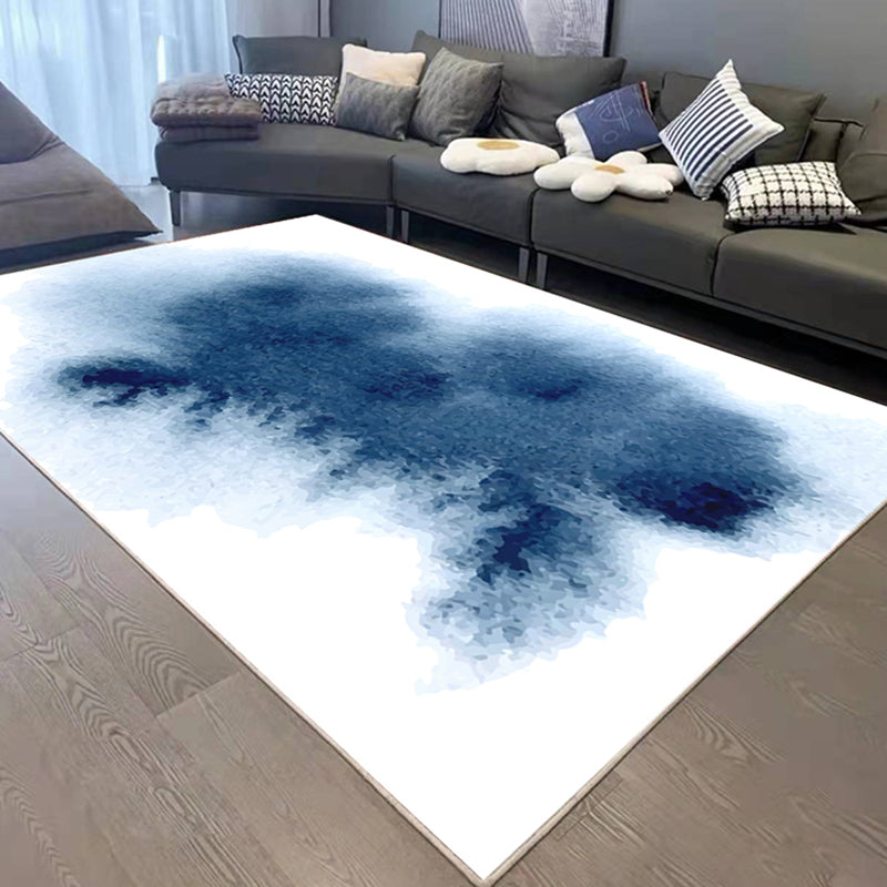 Orange Gorgeous Rug Polyester Color Block Rug Washable Rug for Drawing Room