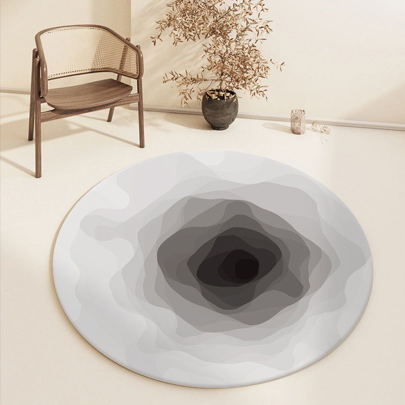 Pink Modern Rug Polyester Gradual Change Rug Washable Rug for Living Room