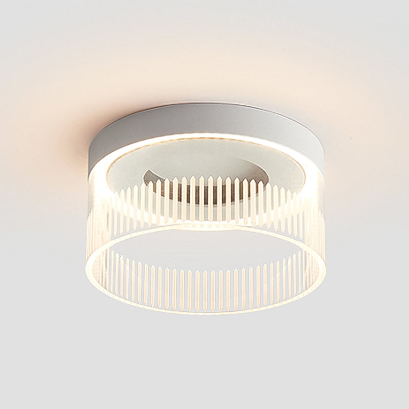 Cylinder Shape Ceiling Fixture Modern Style Metal One Light Ceiling Mounted Light