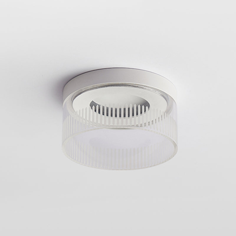 Cylinder Shape Ceiling Fixture Modern Style Metal One Light Ceiling Mounted Light