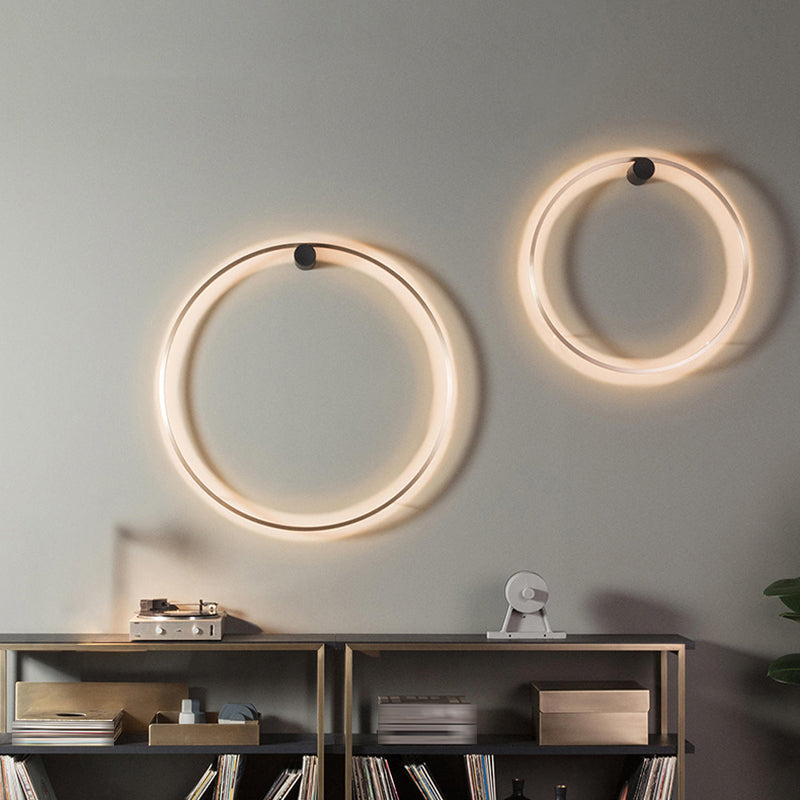 Round Shade Metal Wall Sconce Modern Style 1 Light Wall Mounted Light