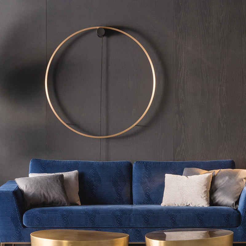 Round Shade Metal Wall Sconce Modern Style 1 Light Wall Mounted Light