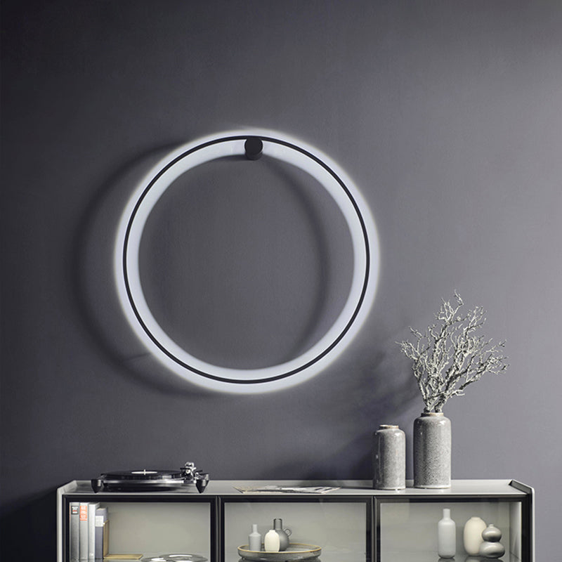 Round Shade Metal Wall Sconce Modern Style 1 Light Wall Mounted Light