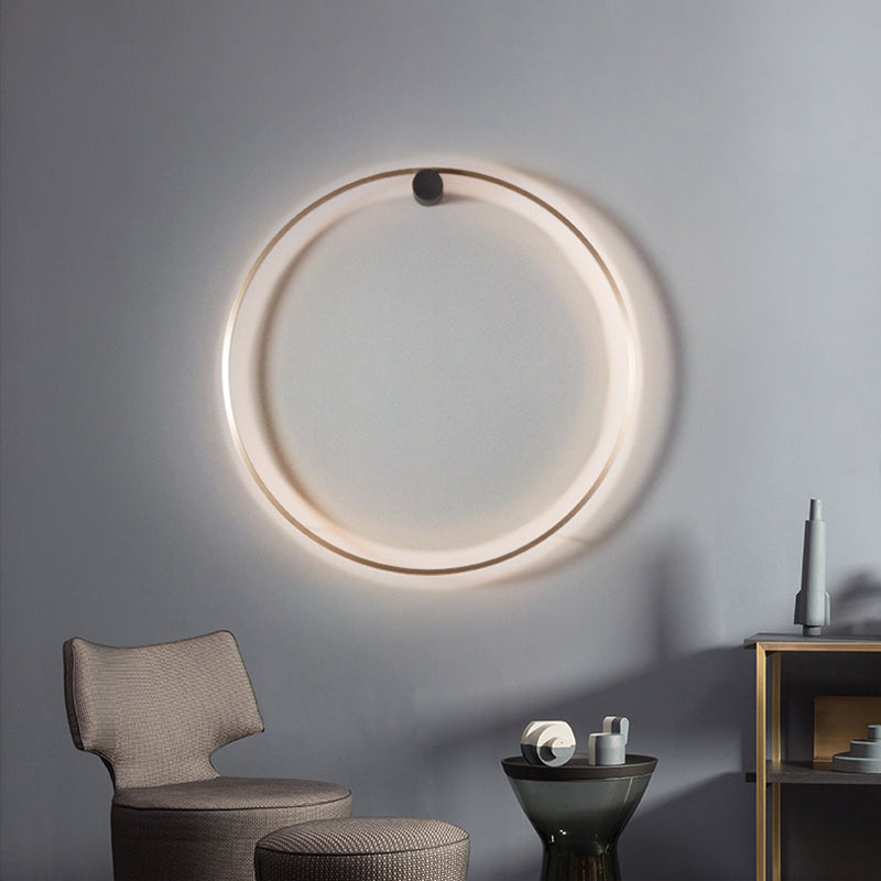 Round Shade Metal Wall Sconce Modern Style 1 Light Wall Mounted Light