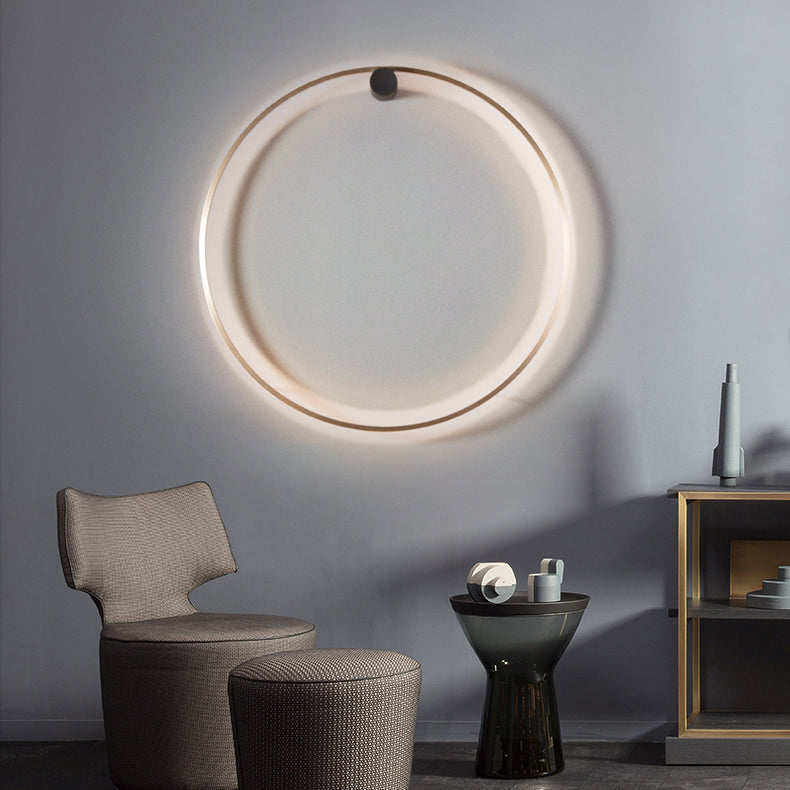 Round Shade Metal Wall Sconce Modern Style 1 Light Wall Mounted Light