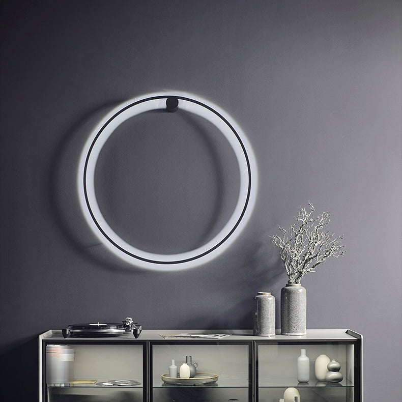 Round Shade Metal Wall Sconce Modern Style 1 Light Wall Mounted Light