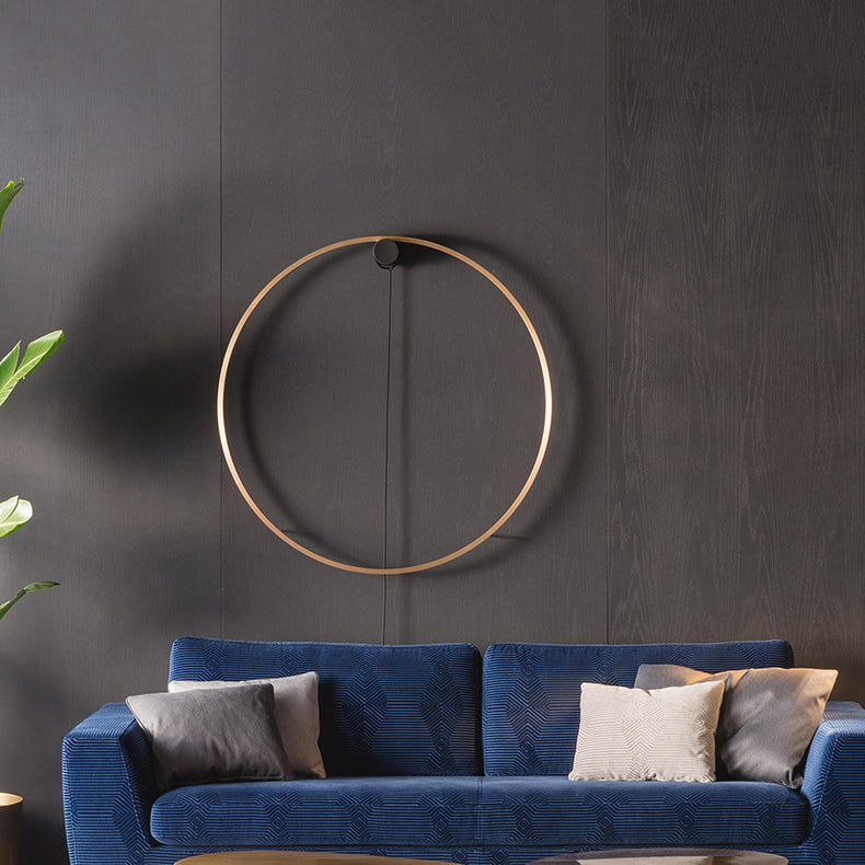 Round Shade Metal Wall Sconce Modern Style 1 Light Wall Mounted Light