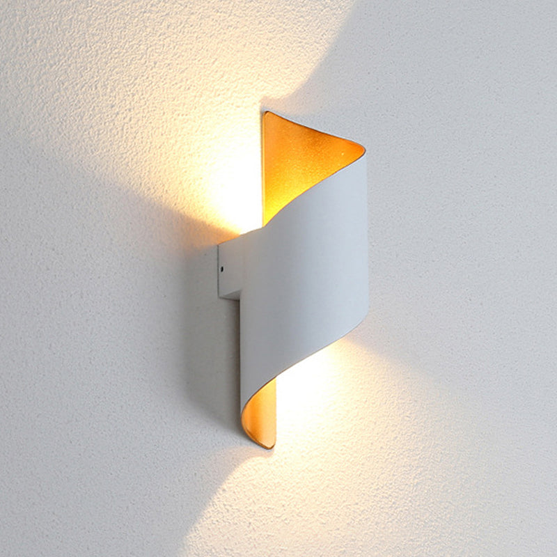 Contemporary Aluminum Wall Light Geometric Shape 2 Lights Wall Sconce for Bedroom