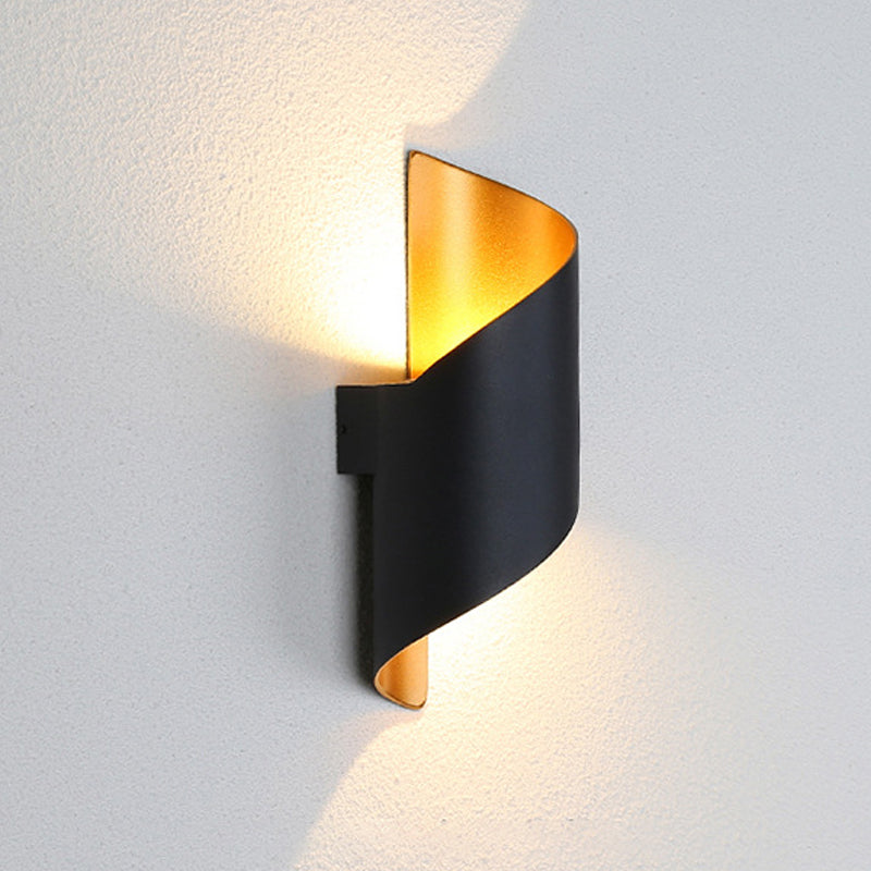 Contemporary Aluminum Wall Light Geometric Shape 2 Lights Wall Sconce for Bedroom