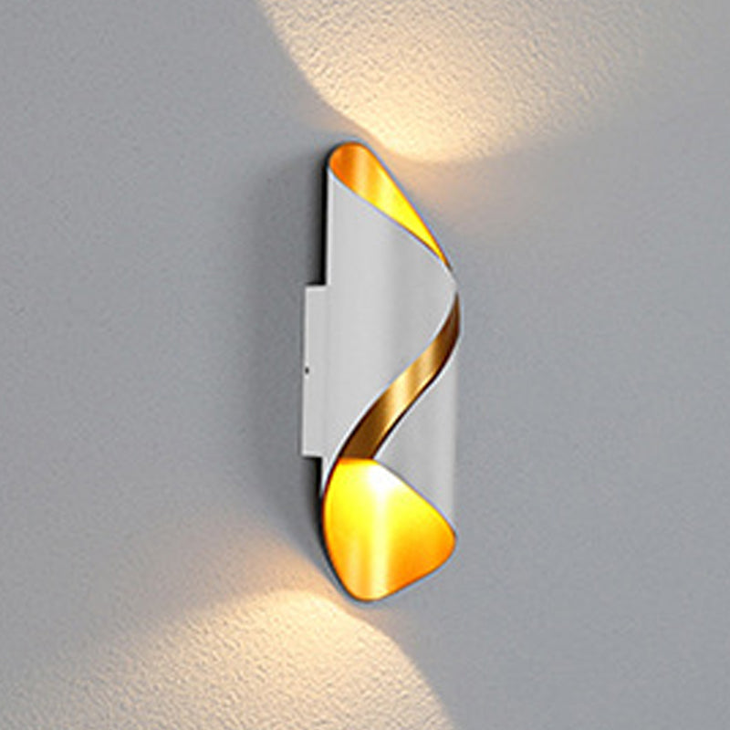 Contemporary Aluminum Wall Light Geometric Shape 2 Lights Wall Sconce for Bedroom