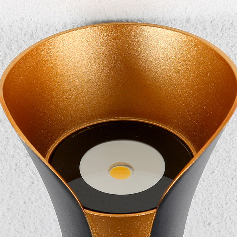 Contemporary Aluminum Wall Light Geometric Shape 2 Lights Wall Sconce for Bedroom