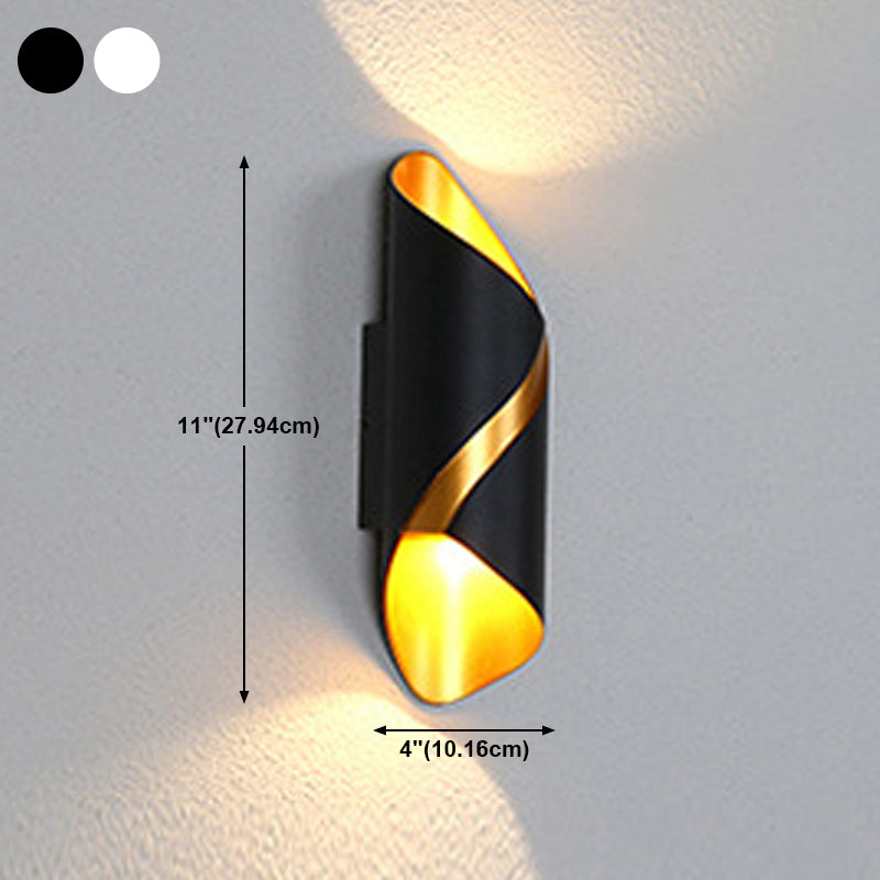 Contemporary Aluminum Wall Light Geometric Shape 2 Lights Wall Sconce for Bedroom