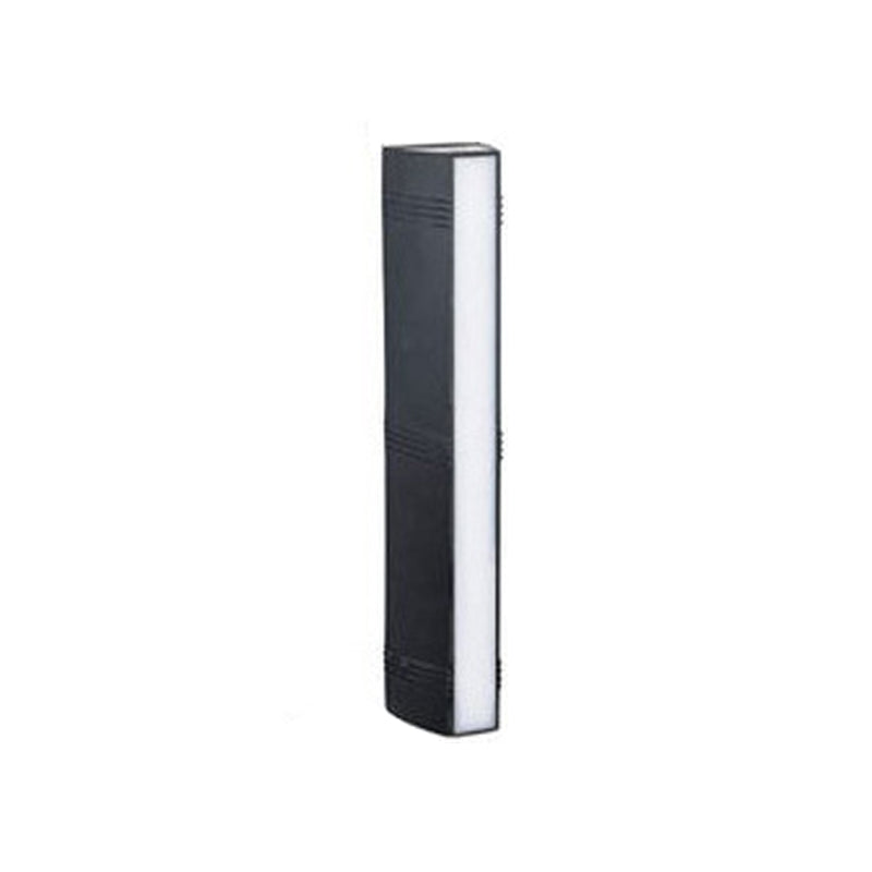 Nordic Aluminum Wall Light Waterproof Cuboid Wall Washer in Black for Outdoors