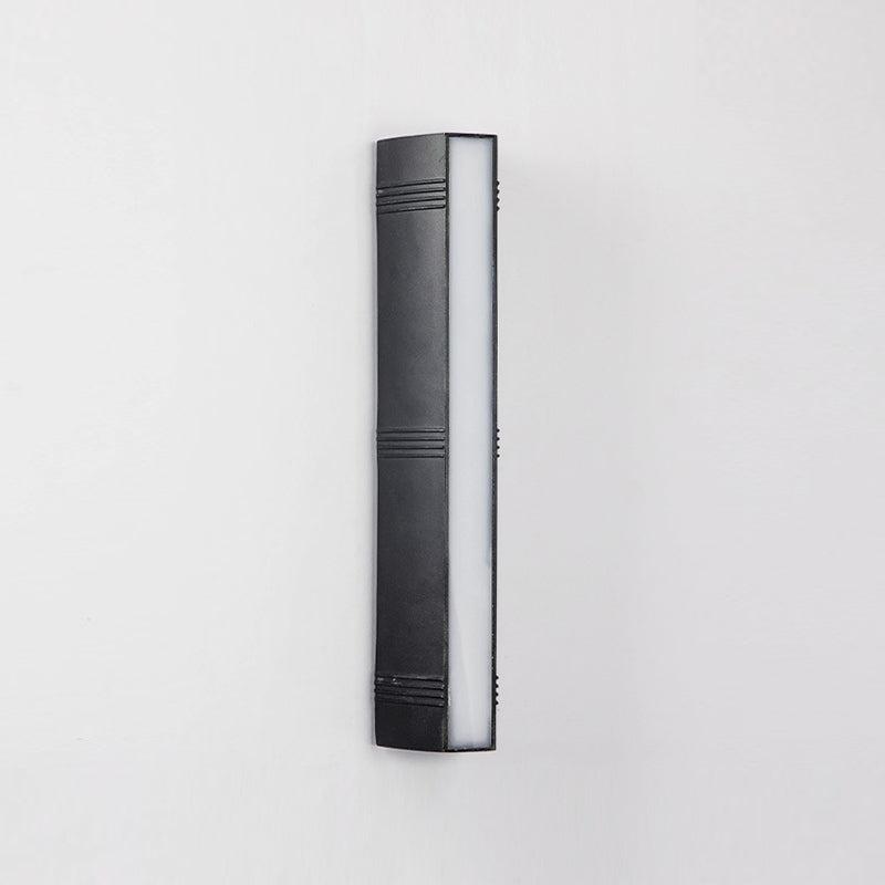 Nordic Aluminum Wall Light Waterproof Cuboid Wall Washer in Black for Outdoors