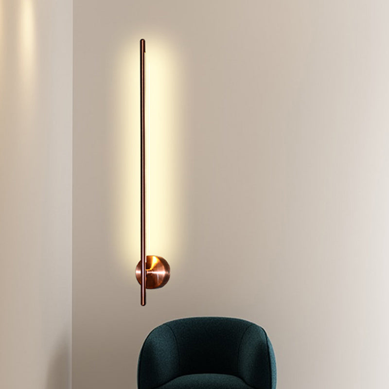 Linear Shape Metal Wall Light Fixture Modern Style 1 Light Wall Mounted Light Fixture