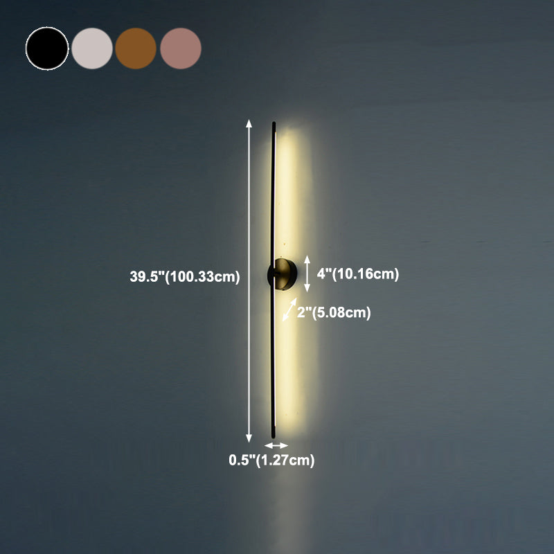 Linear Shape Metal Wall Light Fixture Modern Style 1 Light Wall Mounted Light Fixture