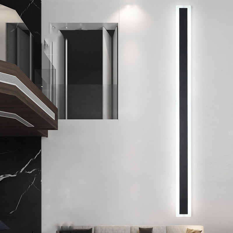 Modern Style Linear Shape Wall Sconce Metal 1 Light Sconce Lighting for Outdoor