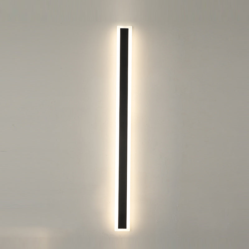 Modern Style Linear Shape Wall Sconce Metal 1 Light Sconce Lighting for Outdoor