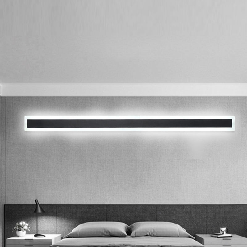 Modern Style Linear Shape Wall Sconce Metal 1 Light Sconce Lighting for Outdoor