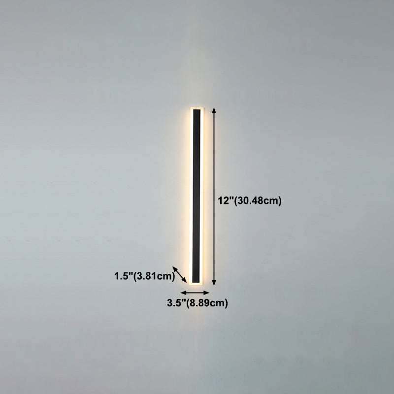 Modern Style Linear Shape Wall Sconce Metal 1 Light Sconce Lighting for Outdoor