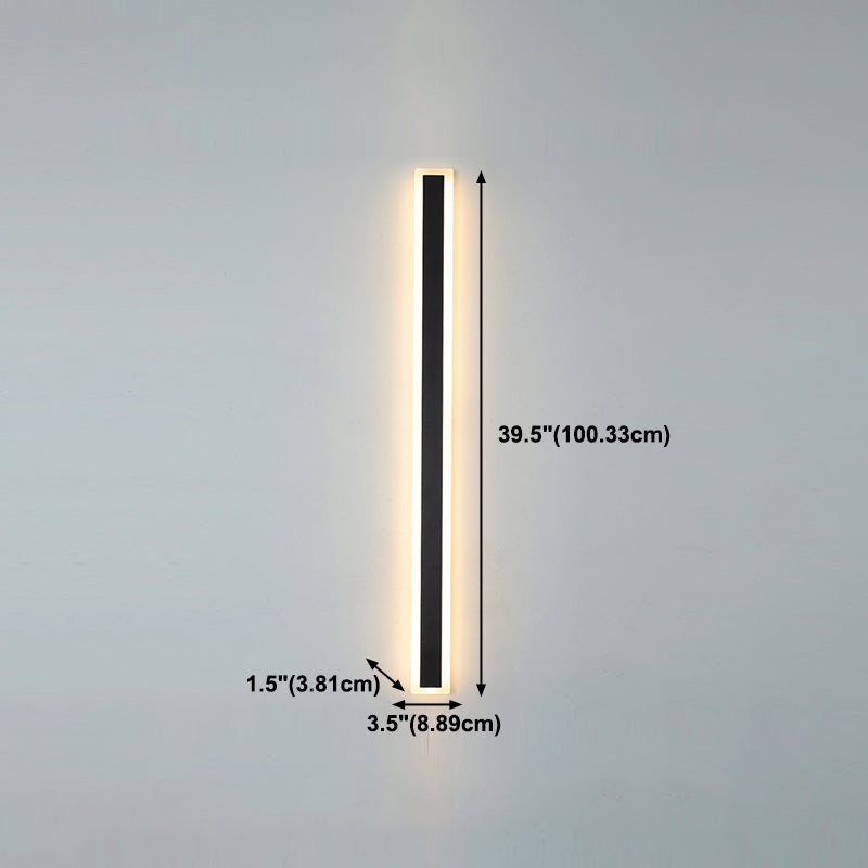 Modern Style Linear Shape Wall Sconce Metal 1 Light Sconce Lighting for Outdoor
