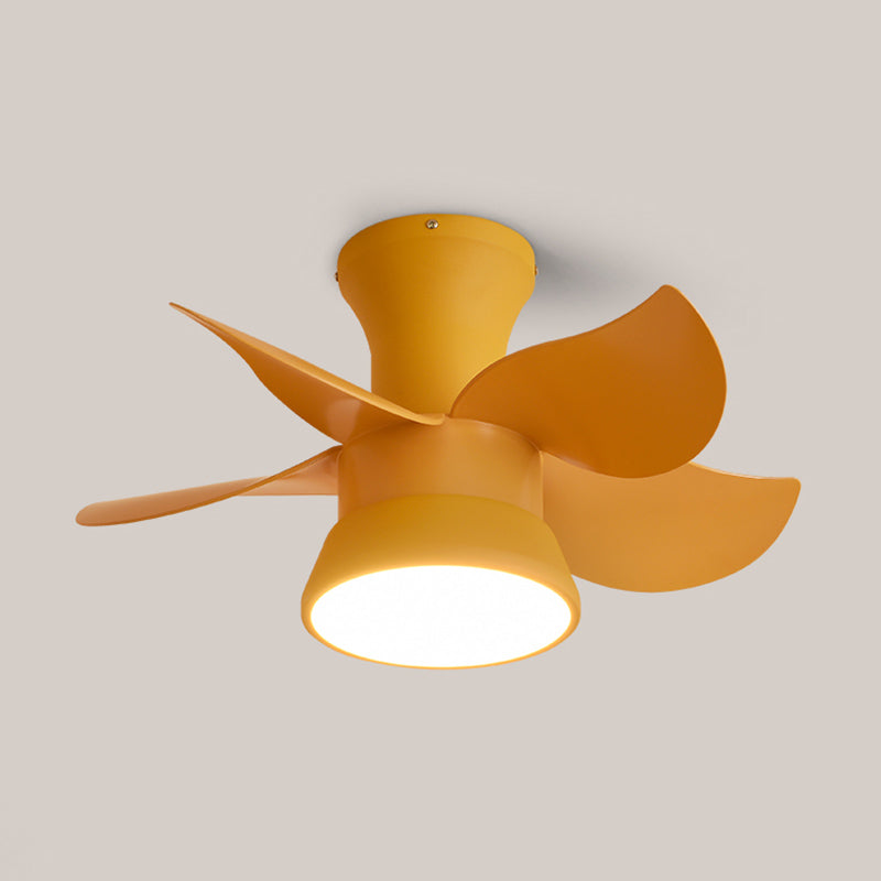 Ceiling Fan Light Metal LED Nordic Ceiling Flush Mount for Kids Bedroom