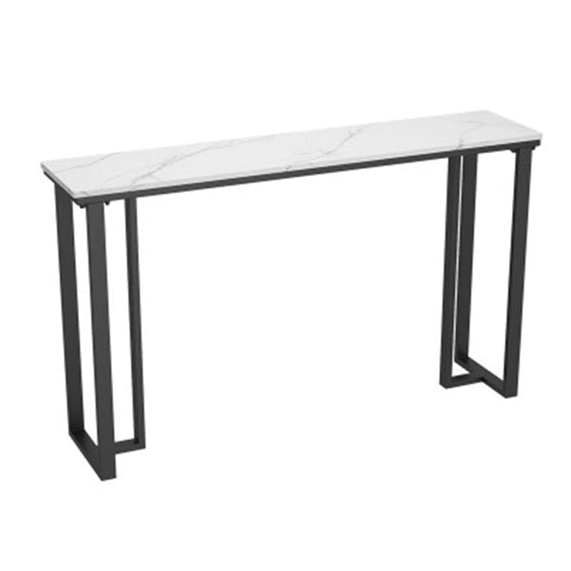 Rectangle Industrial Style Bar Table 42-inch Height Iron Pedestal Bistro Table