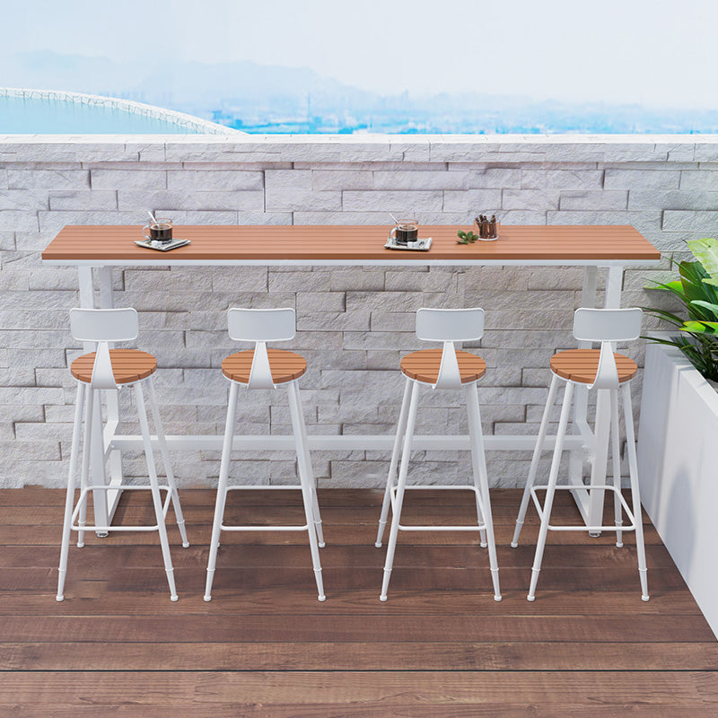 Outdoor 42-inch Height Bar Table Industrial Style Wood Bar Table