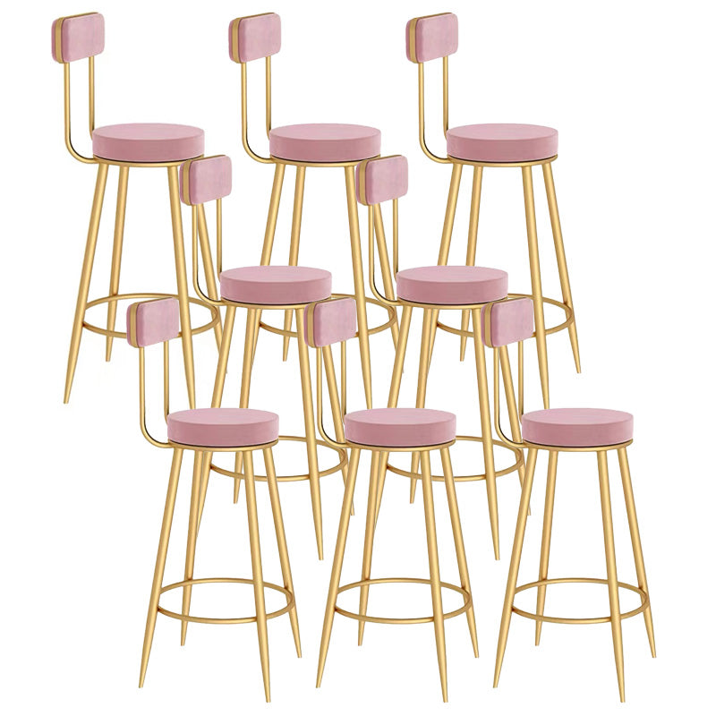 Scandinavian Round Counter & Bar Stool Upholstered Bar Stools for Living Room