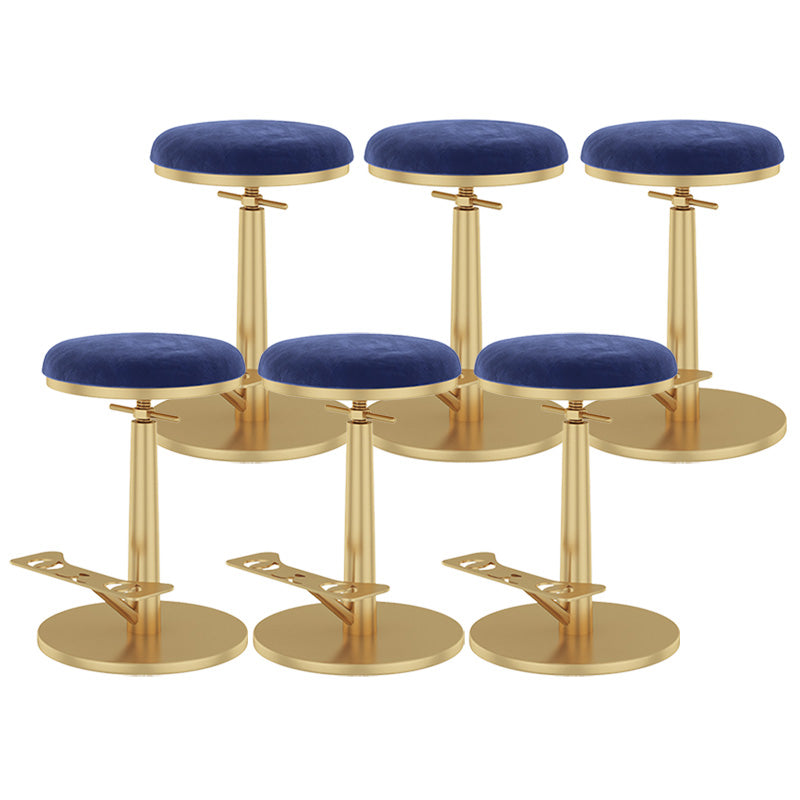 Indoor Footrest Counter Chair Adjustable Height Metal Swivel Counter Bar Stool