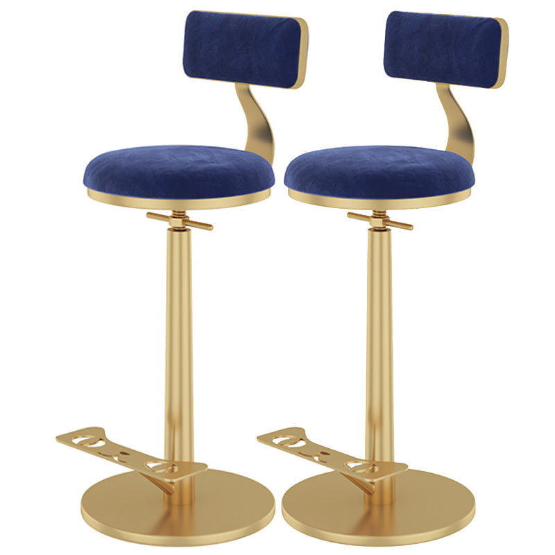 Indoor Footrest Counter Chair Adjustable Height Metal Swivel Counter Bar Stool