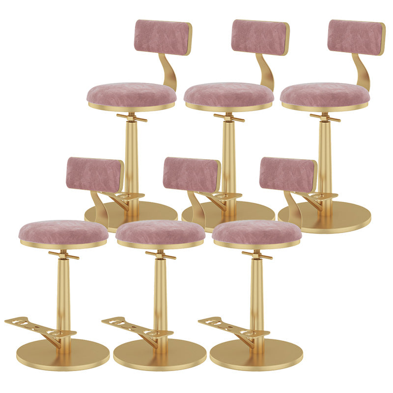 Indoor Footrest Counter Chair Adjustable Height Metal Swivel Counter Bar Stool