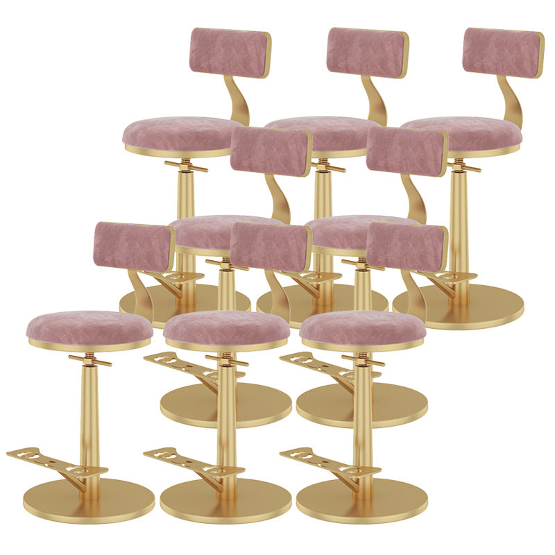 Indoor Footrest Counter Chair Adjustable Height Metal Swivel Counter Bar Stool