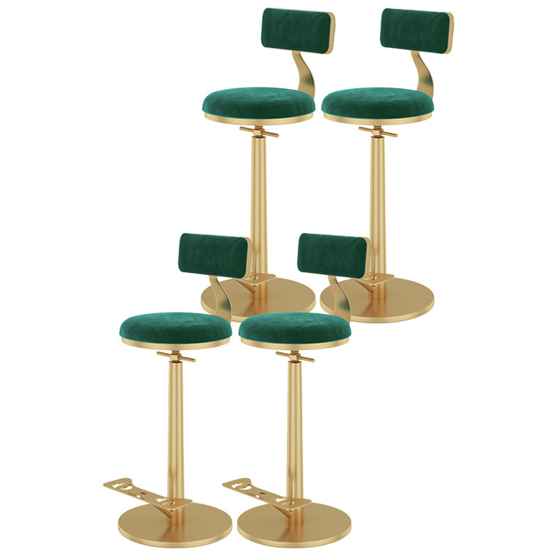 Indoor Footrest Counter Chair Adjustable Height Metal Swivel Counter Bar Stool