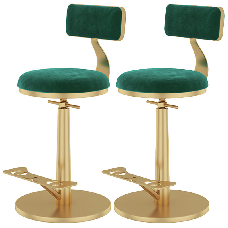 Indoor Footrest Counter Chair Adjustable Height Metal Swivel Counter Bar Stool