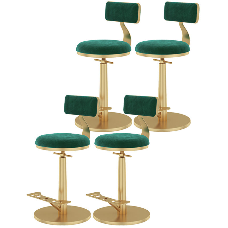 Indoor Footrest Counter Chair Adjustable Height Metal Swivel Counter Bar Stool