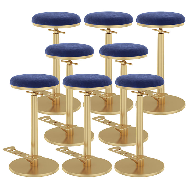 Indoor Footrest Counter Chair Adjustable Height Metal Swivel Counter Bar Stool