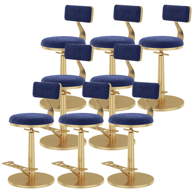 Indoor Footrest Counter Chair Adjustable Height Metal Swivel Counter Bar Stool