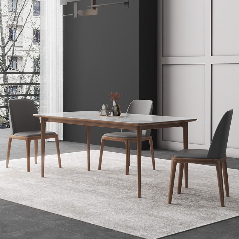 Modern Sintered Stone Top Dining Set Rectangle 1/2/3/4/7 Pieces Dining Room Table Set