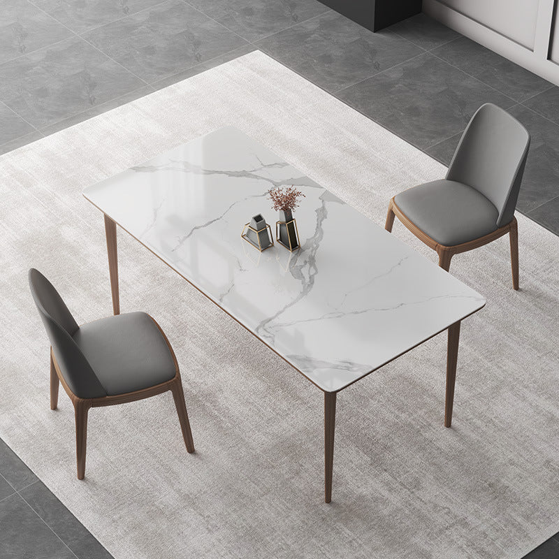 Modern Sintered Stone Top Dining Set Rectangle 1/2/3/4/7 Pieces Dining Room Table Set