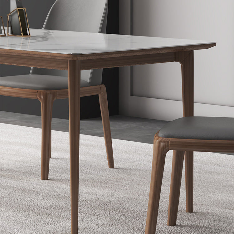 Modern Sintered Stone Top Dining Set Rectangle 1/2/3/4/7 Pieces Dining Room Table Set